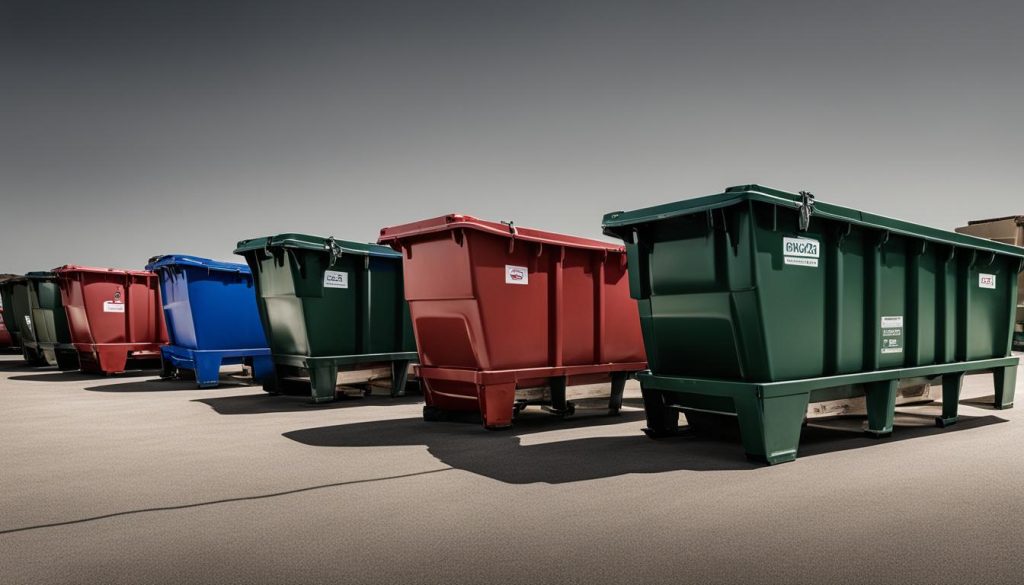 what is a standard dumpster size